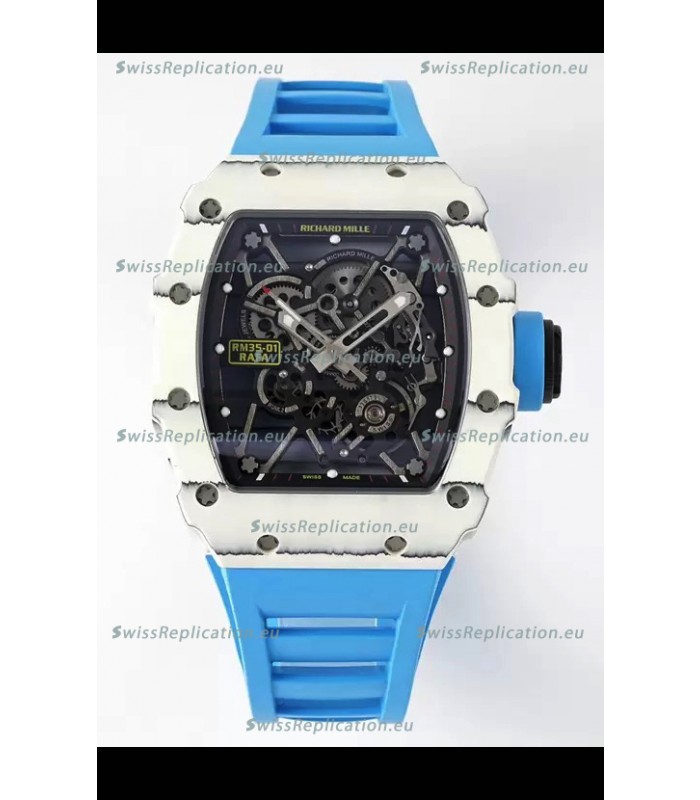Richard Mille RM35-01 Rafael Nadal Carbon Fiber Casing with Genuine Tourbillon Super Clone Watch 