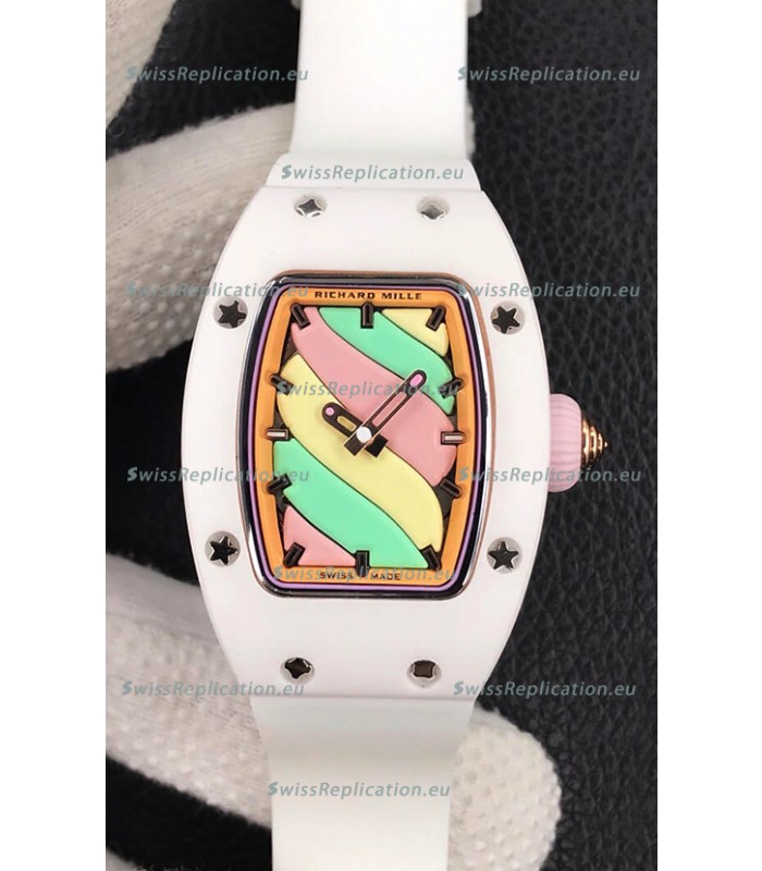 Richard Mille RM-07 Bon Bon White Ceramic Ladies 1:1 Swiss Replica Watch 