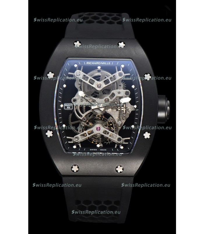 Richard Mille RM027 Rafael Nadal Titanium Casing with Genuine Swiss Tourbillon Movement Super Clone