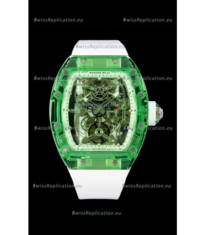 Richard Mille 56-01 Transparent Sapphires Casing with Genuine Swiss Tourbillon Movement Super Clone