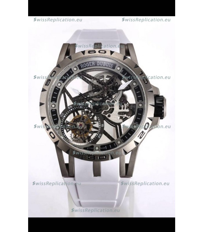 Roger Dubuis Excalibur Spider Flying Tourbillon Skeleton Titanium Casing 45MM 1:1 Mirror Swiss Watch