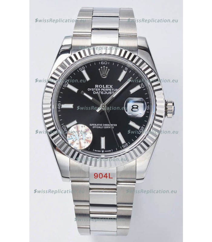 Rolex Datejust Cal.3235 Movement Swiss Watch 1:1 Mirror Replica 904L Steel 41MM - Black Dial 