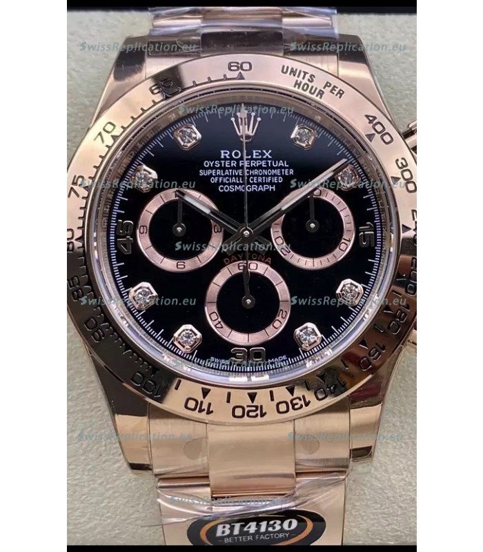 Rolex Cosmograph Daytona M116505 Rose Gold Original Cal.4130 Movement - 904L Steel Watch