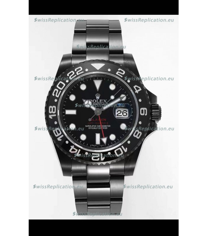 Rolex GMT Masters II REF.126710BLRO BLAKEN Swiss Replica - 904L Steel in DLC Coating