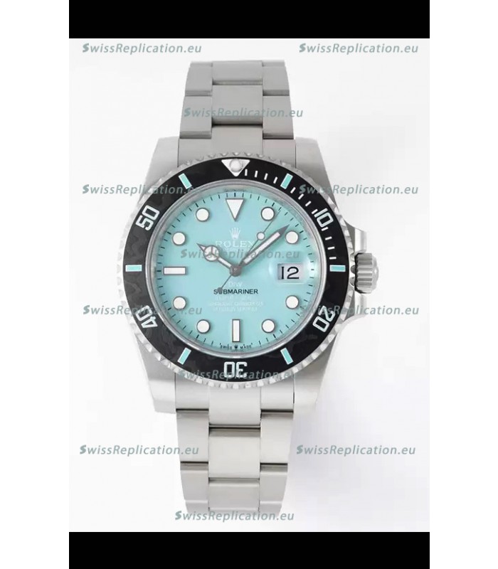 Rolex Submariner DiW Stainless Steel Casing Black Ceramic Bezel Blue Dial Edition Watch 