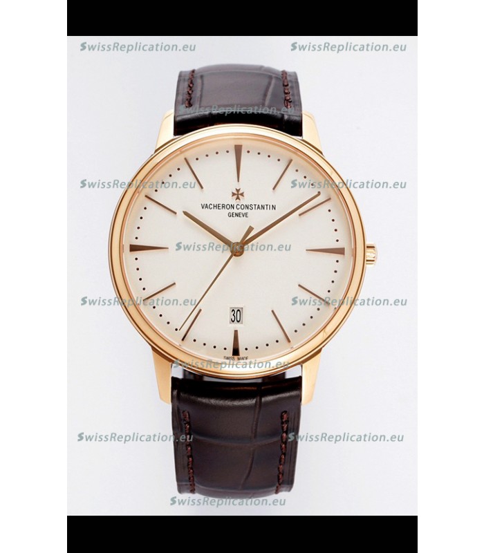Vacheron Constantin Patrimony Rose Gold 1:1 Mirror Replica Watch 40MM 904L Steel 