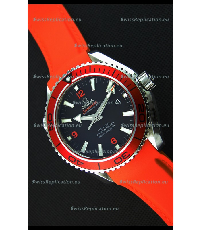 Omega Seamaster Planet Ocean Swiss Orange Strap Replica 45MM 1:1 Ultimate Edition Watch 