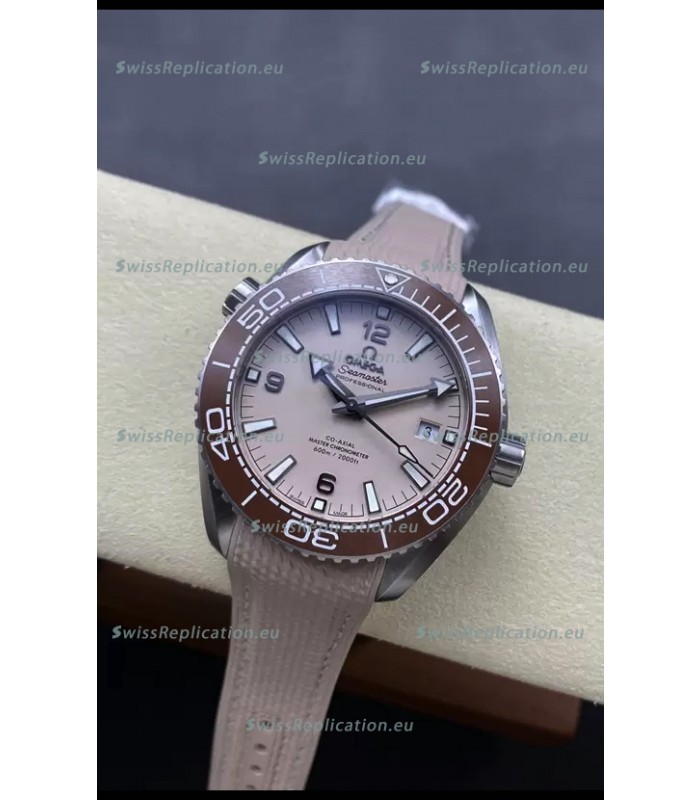 Omega Seamaster Planet Ocean 600M 43.50 MM Steel Casing with Beige Dial 1:1 Mirror Replica
