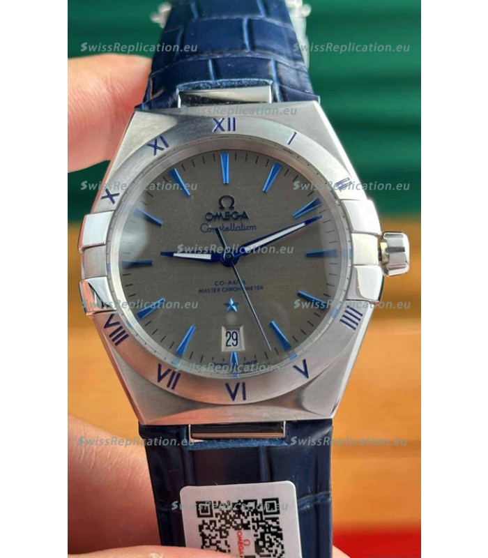 Omega Co-Axial Constellation 39MM 904L Steel Grey Dial 1:1 Mirror Replica Watch