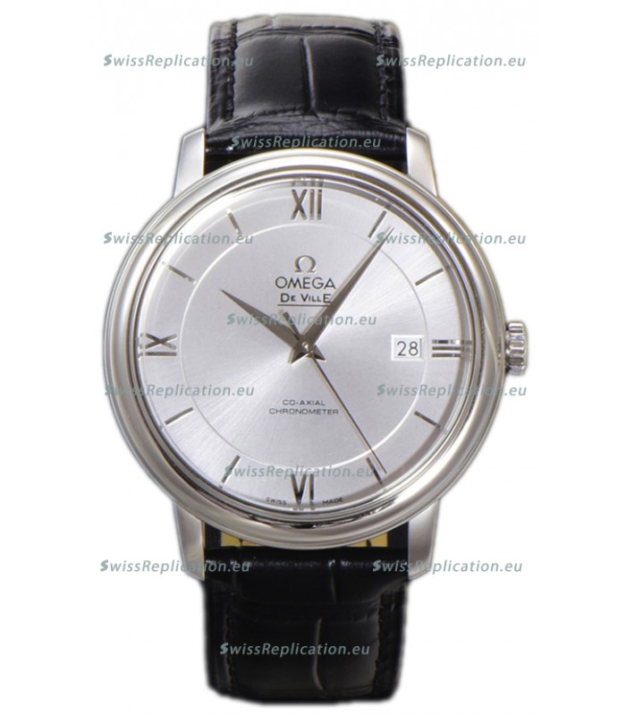 Omega De-Ville Annual Co-Axial Swiss Replica Watch 1:1 Mirror Edition in Steel Dial 39.5MM