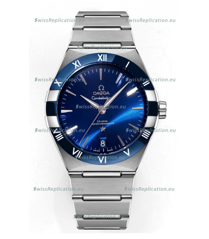 Omega Co-Axial Constellation Stainless Steel Blue Dial 1:1 Mirror Replica 41MM