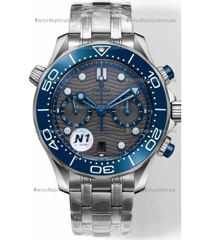 Omega Seamaster Co-Axial Master Chronograph Stainless Steel Grey Dial 44MM 1:1 Mirror Replica