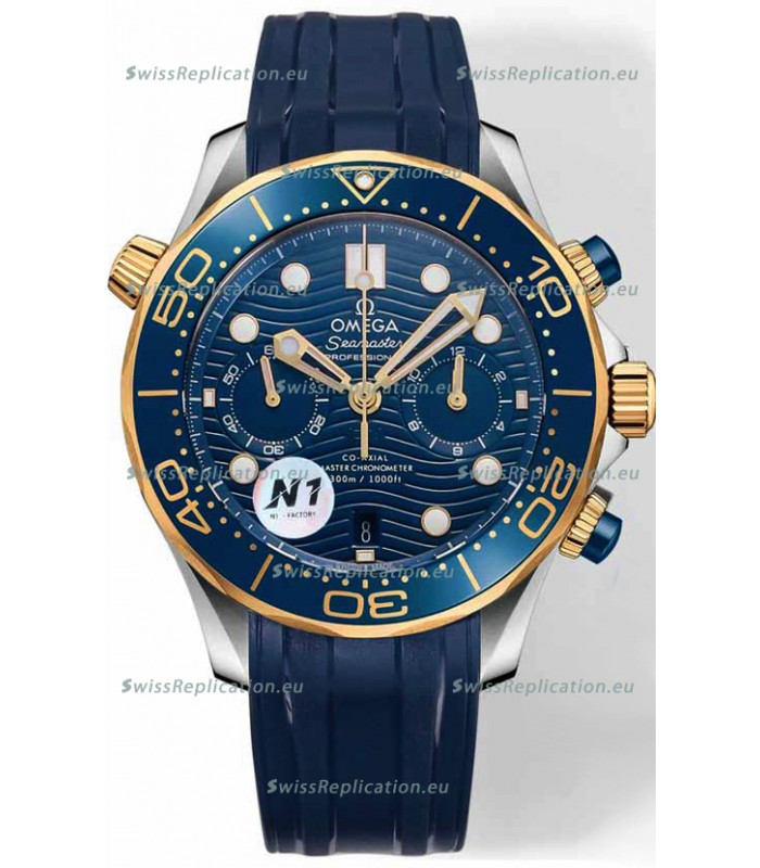 Omega Seamaster Co-Axial Master Chronograph Two Tone Blue Dial 44MM 1:1 Mirror Replica