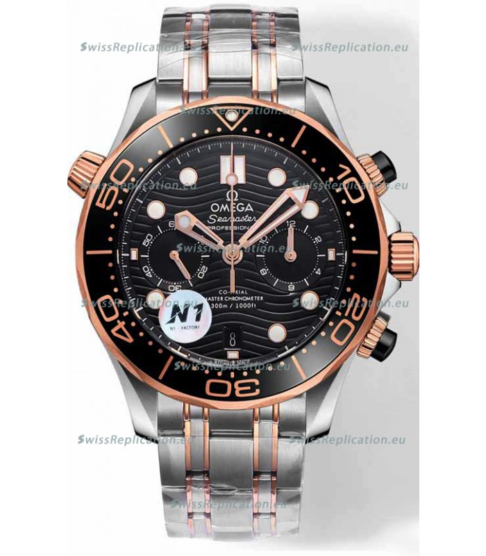 Omega Seamaster Co-Axial Master Chronograph Two Tone Steel Strap 44MM 1:1 Mirror Replica