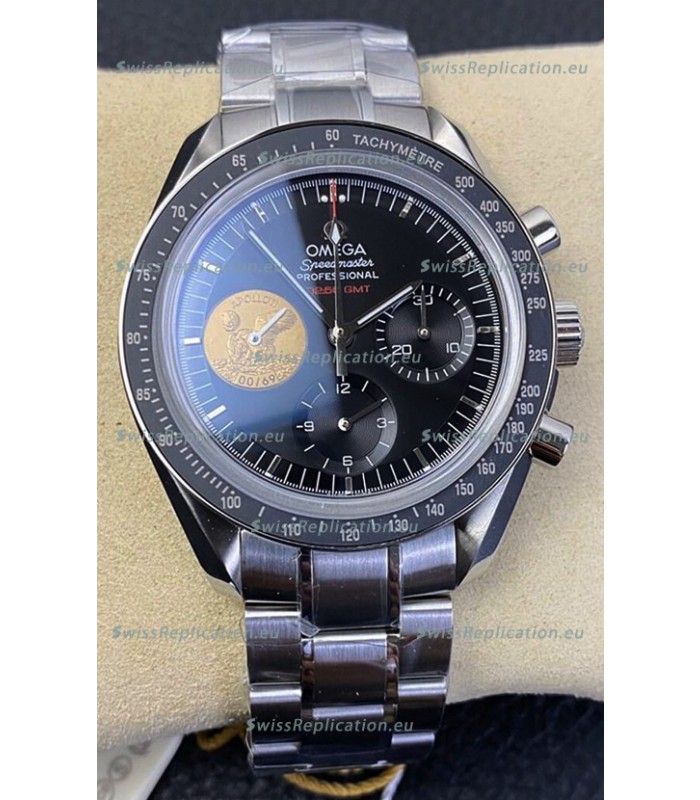 Omega Speedmaster Apollo 11 40th Anniversary Chronograph 42MM Black Dial 1:1 Mirror Replica Watch