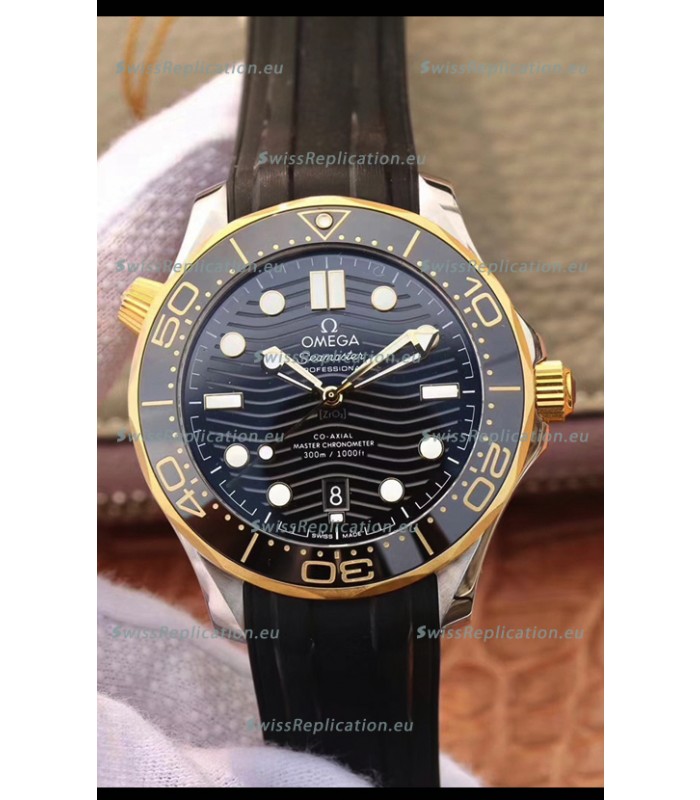 Omega Seamaster 300M Co-Axial Master Chronometer Black Dial Two Tone Casing 1:1 Mirror Replica