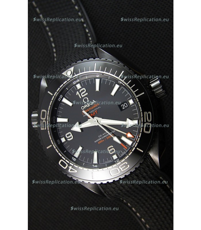 Omega Seamaster Planet Ocean Deep Black GMT 45.5MM 1:1 Mirror Replica Watch 