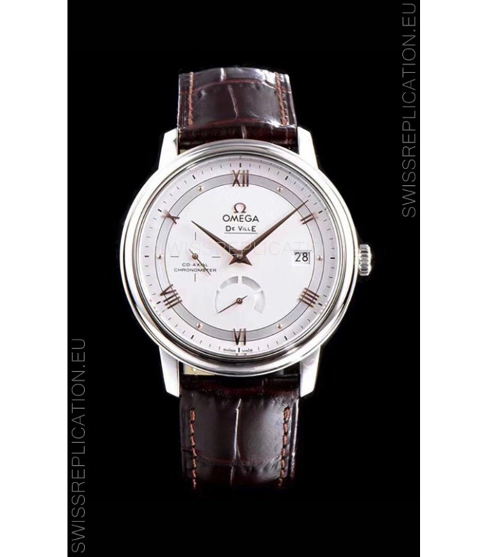 Omega De Ville Prestige Power Reserve 904L Steel 1:1 Mirror Swiss Watch White dial
