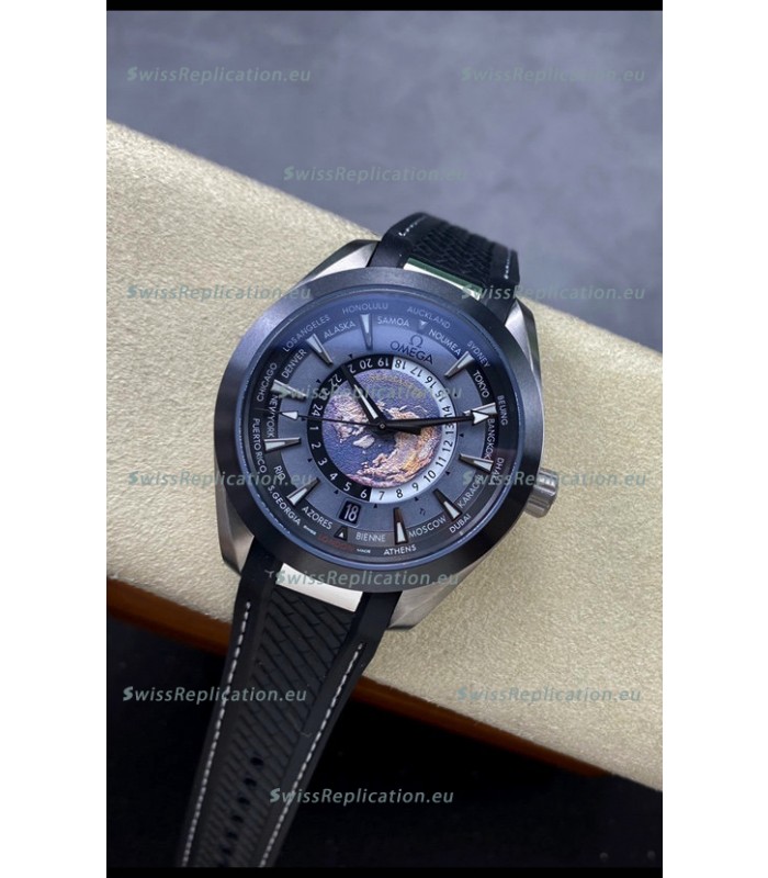 Omega Seamaster Aqua Terra 150M Worldtime Rubber Strap Swiss Replica Watch