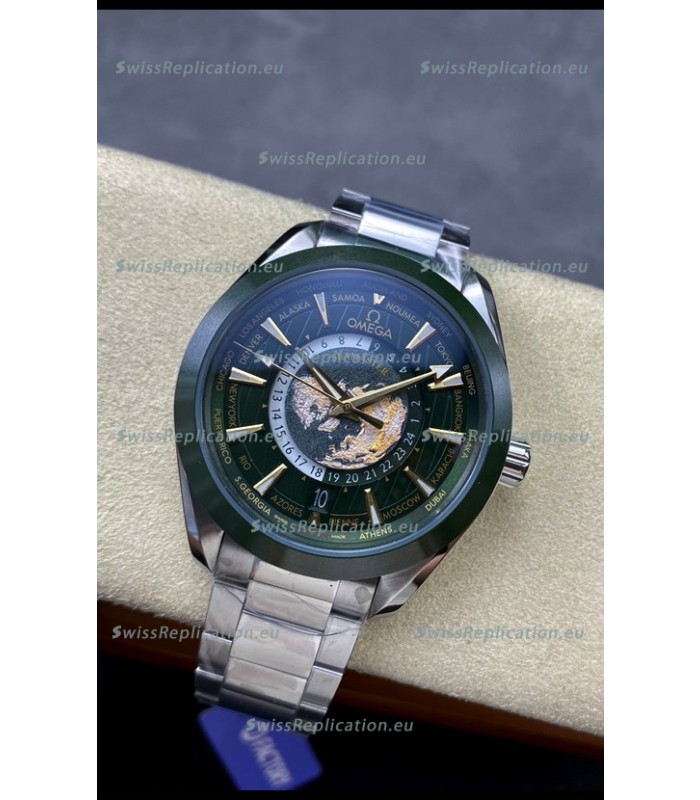 Omega Seamaster Aquaterra 150M Worldtimer Black Dial 1:1 Mirror Replica Watch