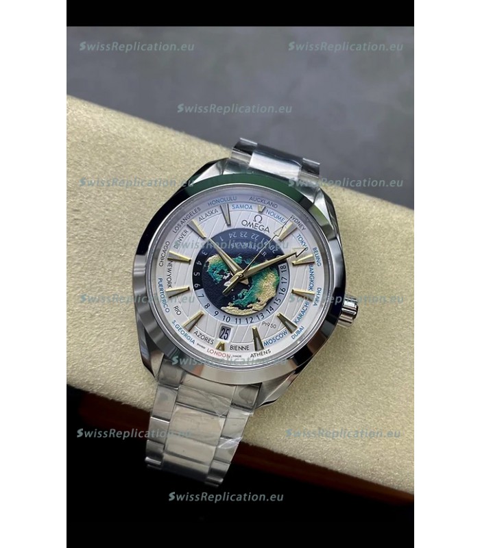 Omega Seamaster Aquaterra 150M Worldtimer White Dial 1:1 Mirror Replica Watch