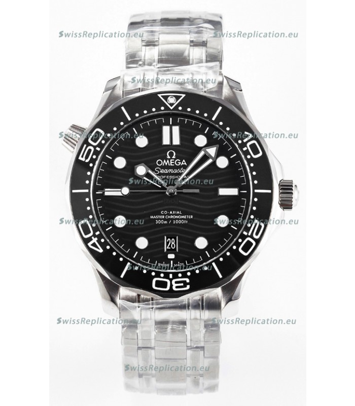Omega Seamaster Super Clone 300M Master Chronometer Black Swiss 904L Steel Watch