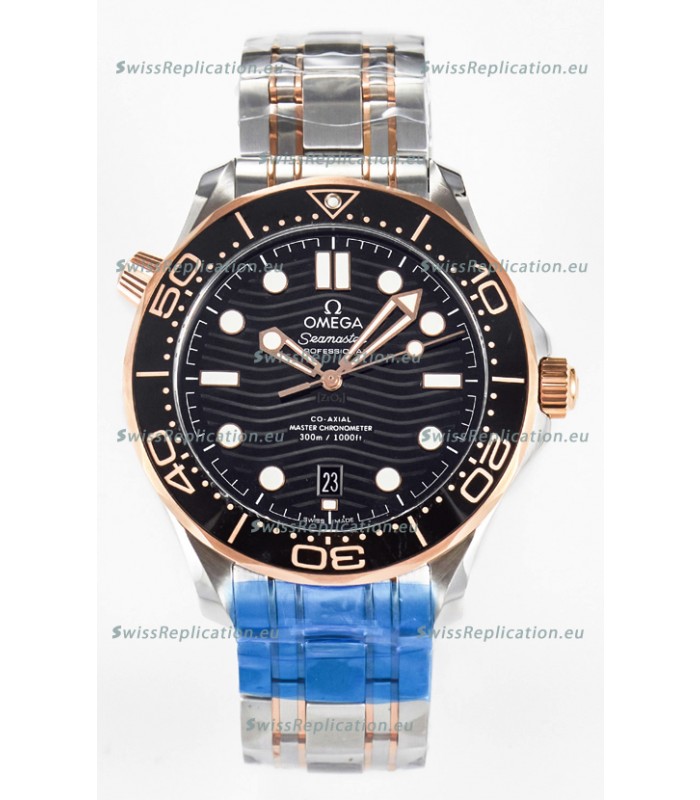 Omega Seamaster Super Clone 300M Master Chronometer Blue Swiss 2 Tone Watch
