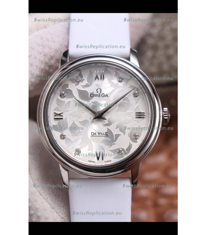 Omega De Ville Floral Dial Swiss Quartz Movement in Steel Casing 