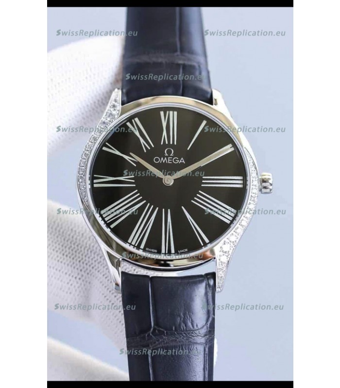 Omega De Ville Tresor Edition Swiss Quartz Watch 36MM Steel Casing Black Dial