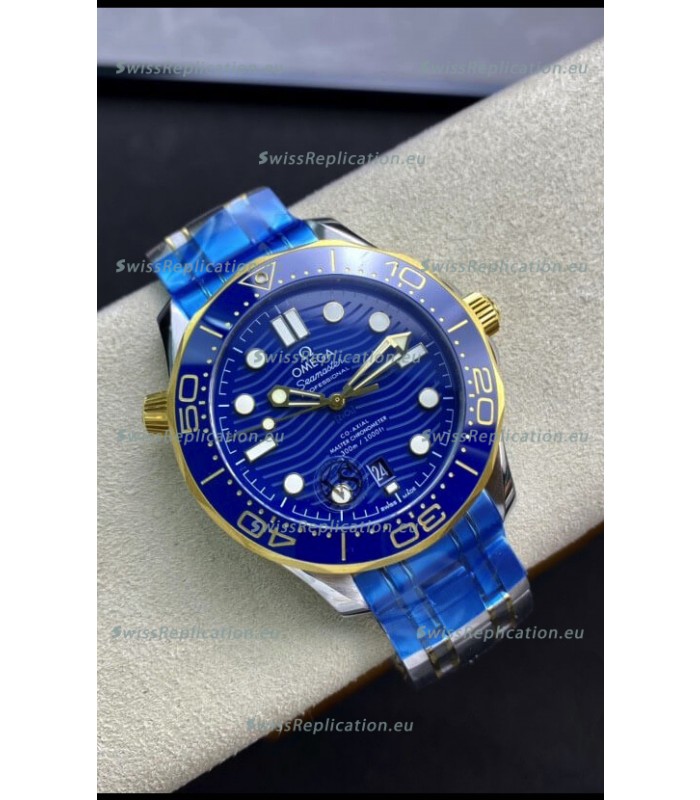 Omega Seamaster 300M Co-Axial Master Chronometer Blue Dial Two Tone Casing 1:1 Mirror Replica
