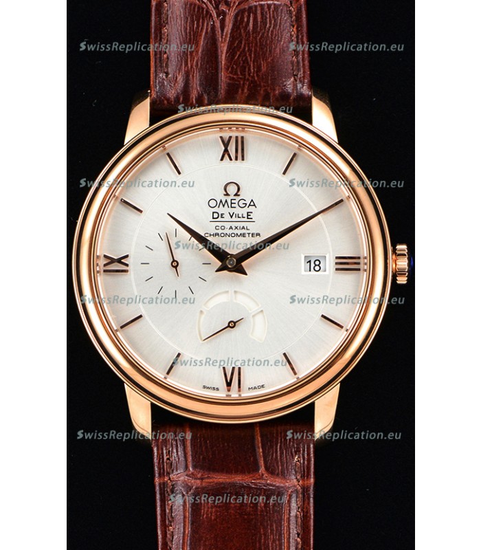 Omega Co-Axial Prestige Power Reserve Swiss Pink Gold Watch 