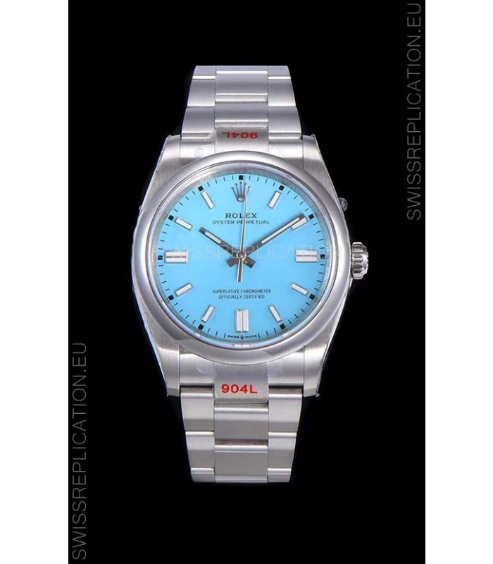 Rolex Oyster Perpetual REF#124300 41MM Cal.3230 Movement Swiss Replica Blue Dial 904L Steel 1:1 Mirror Replica Watch