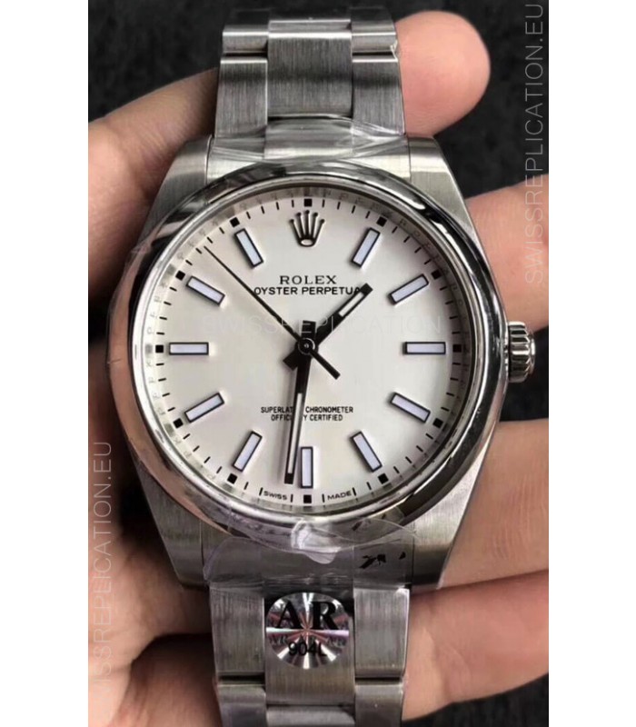 Rolex Oyster Perpetual REF#124300 41MM Cal.3230 Movement Swiss Replica White Dial 904L Steel 1:1 Mirror Replica Watch