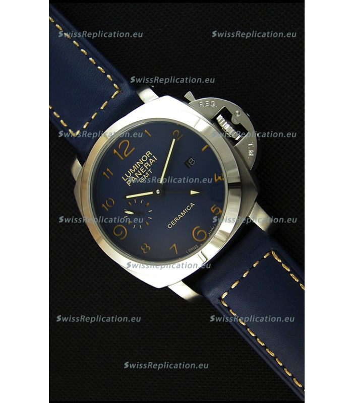 Panerai Luminor Marina GMT Ceramica Stainless Steel Japanese Replica Watch 