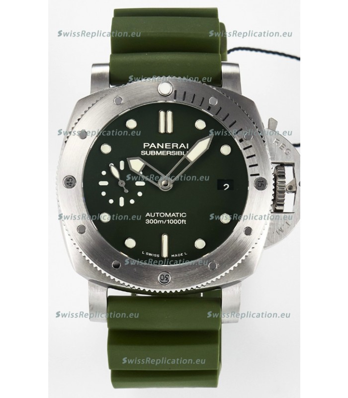 Panerai Super Clone Luminor Submersible Verde Militare PAM1055 42MM Replica Watch