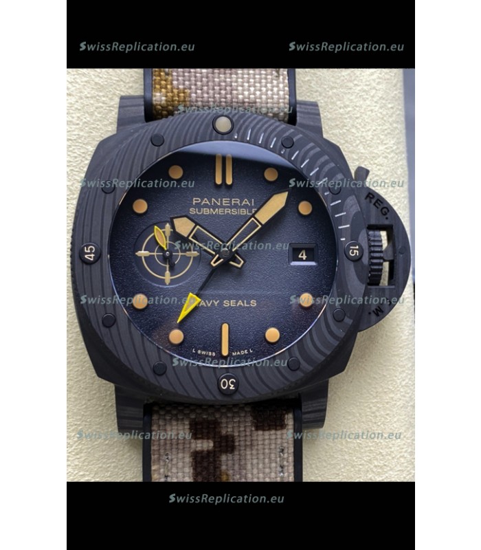 Panerai Submersible PAM1513 Carbotech GMT Navy Seals Edition Replica Watch 44MM