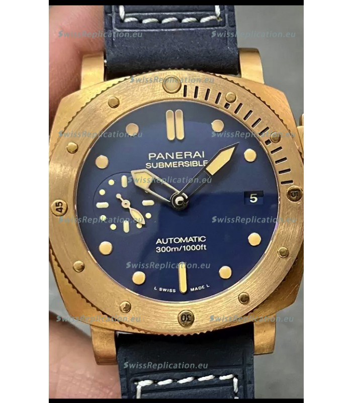 Panerai Submersible PAM01074 Blue Abisso Edition 1:1 Mirror Replica Watch in Blue Dial 42MM