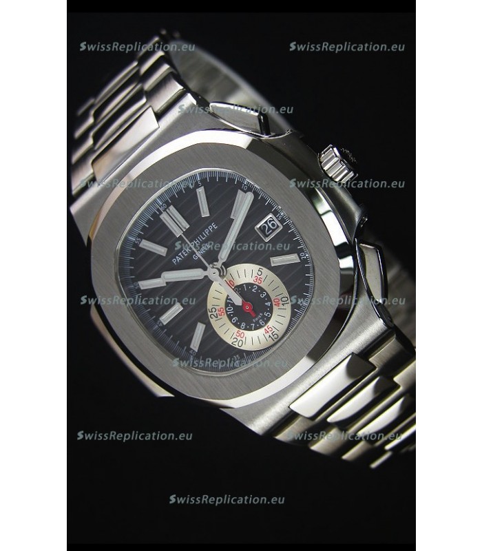 Patek Philippe Nautilus 5980 Chronograph Steel Case in Black Dial - 1:1 Mirror Replica