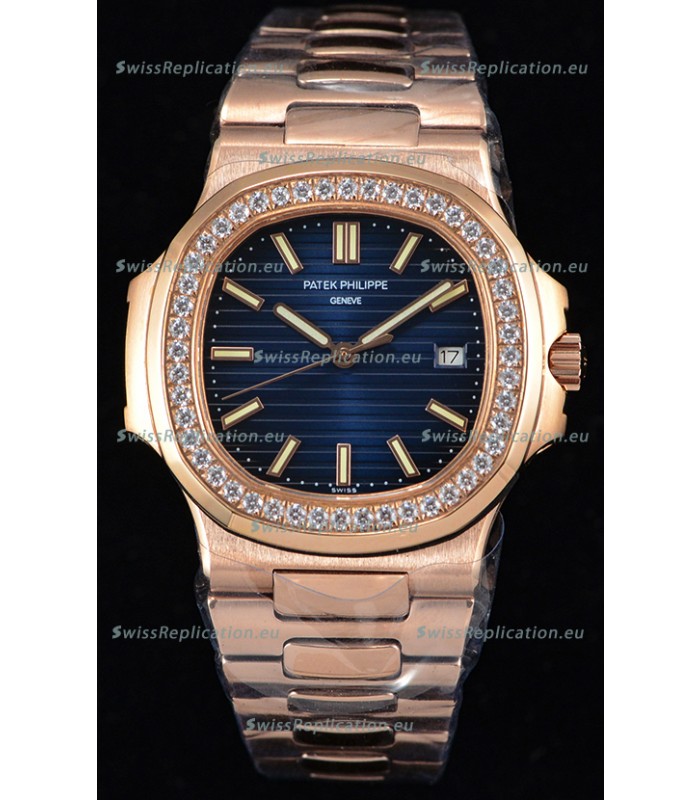 Patek Philippe Nautilus 5711/1R 1:1 Mirror Watch - Rounded Diamonds Bezel