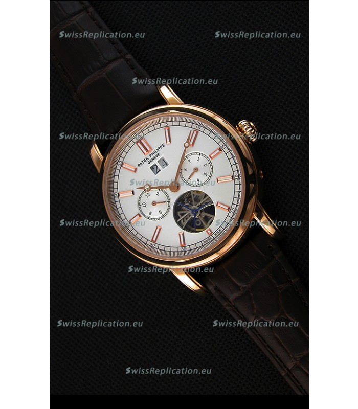 Patek Philippe Japanese Tourbillon Replica Watch in Pink Gold Case