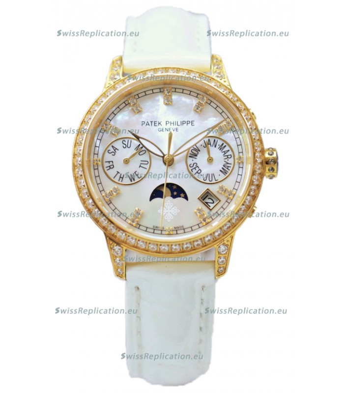 Patek Philippe Grand Complications Ladies First Perpetual Calendaer Yellow Gold Swiss Replica Watch 