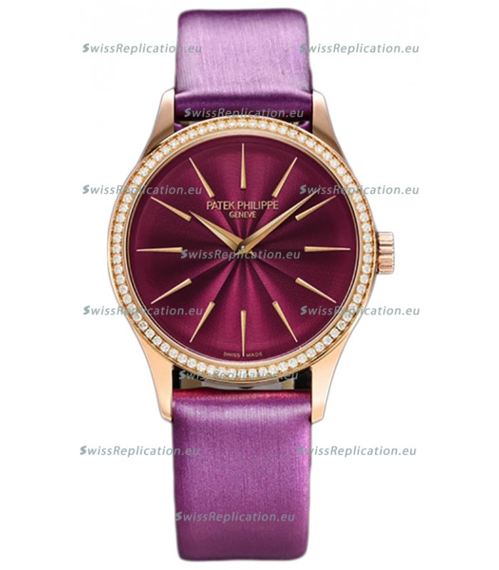 Patek Philippe Calatrava 4997 Ladies Rose Gold Pink Dial with Swiss Automatic Movement Watch