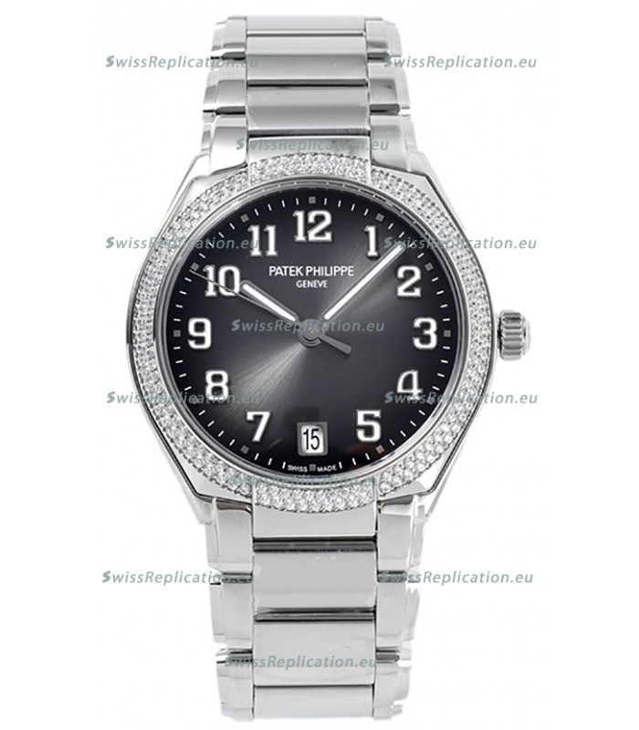 Patek Philippe Twenty-4 Grey Dial 904L Steel Casing 1:1 Mirror Replica Watch 36MM