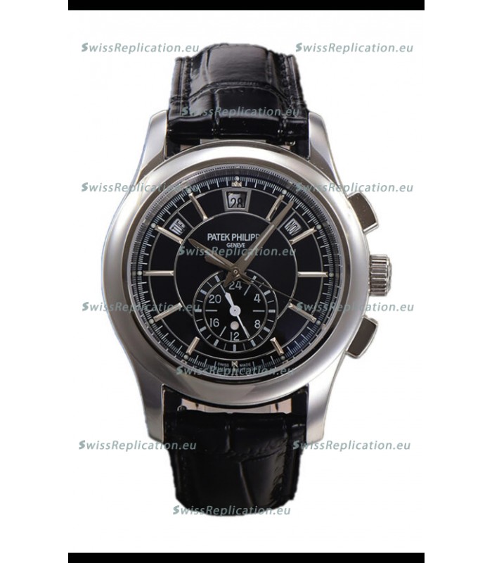 Patek Philippe 5205 Complications Moonphase Black Dial 1:1 Mirror Swiss Replica Watch