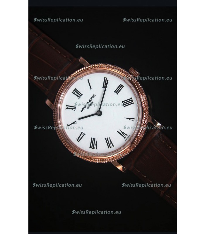 Patek Philippe 5120J Calatrava Mens Rose Gold Watch 1:1 Mirror Replica