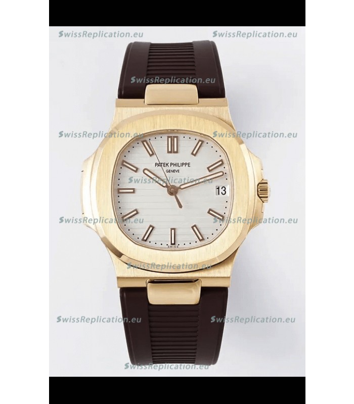 Patek Philippe Nautilus 5711/1R-001 1:1 Mirror Replica in 904L Steel Rose Gold White Dial