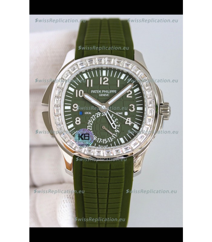 Patek Philippe Super Clone Aquanaut 5164A 1:1 Mirror Watch Green Dial Swiss Replica