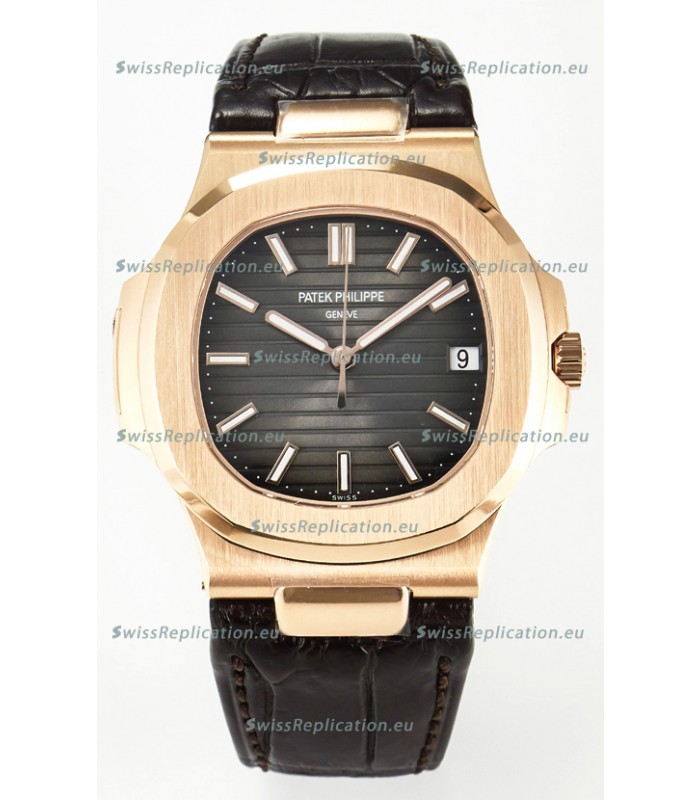Patek Philippe Super Clone Nautilus 5711R-001 904L Rose Gold Brown Dial 