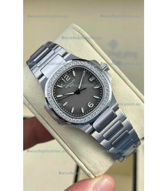 Patek Philippe Nautilus Super Clone 7010 32MM 1:1 Mirror Replica Grey Dial 