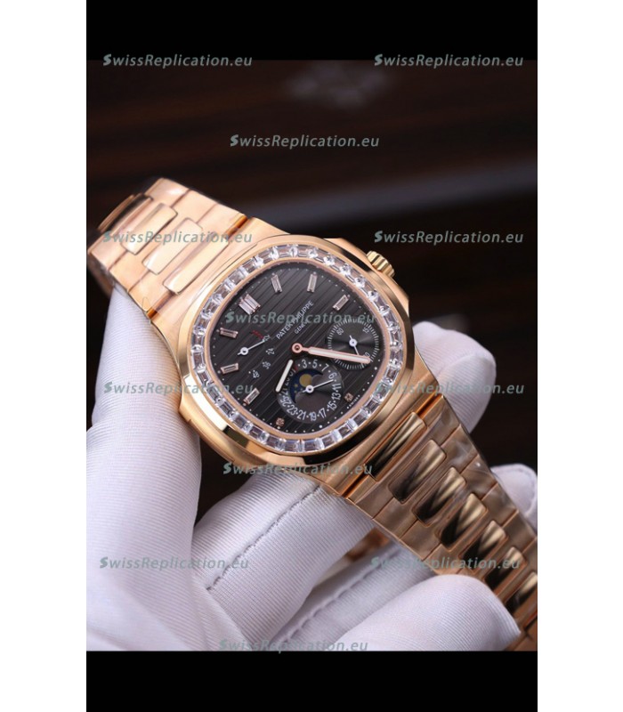 Patek Philippe Nautilus 5712R 1:1 Quality Swiss Replica Watch in Black Dial